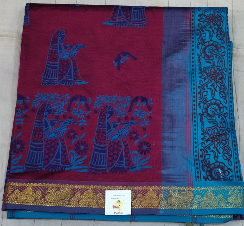 Semi Silk cotton printed Madisar