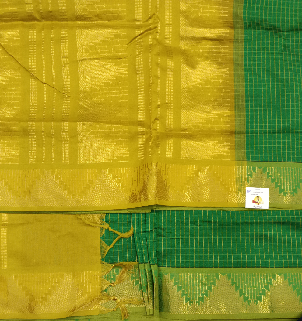 Semi Silk cotton Madisar Checked