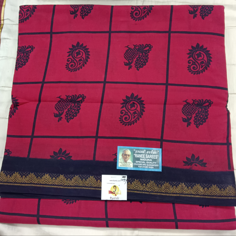 Ranee voyal saree 10.5yardz(9.5mtrs)