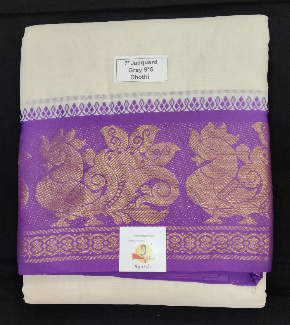 Cotton Dhothi Jacquard 9*5