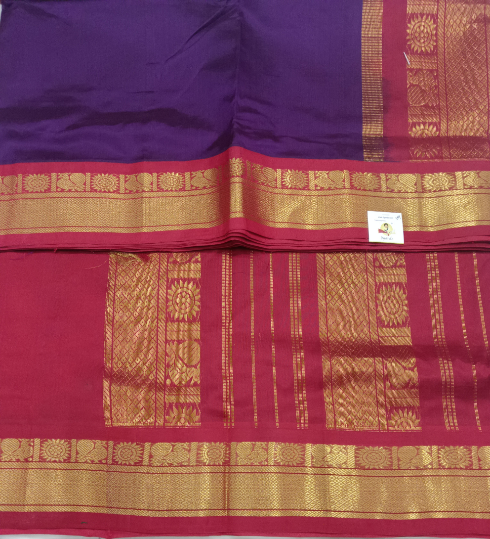 Pure silk cotton -Korvai 10yards madisar