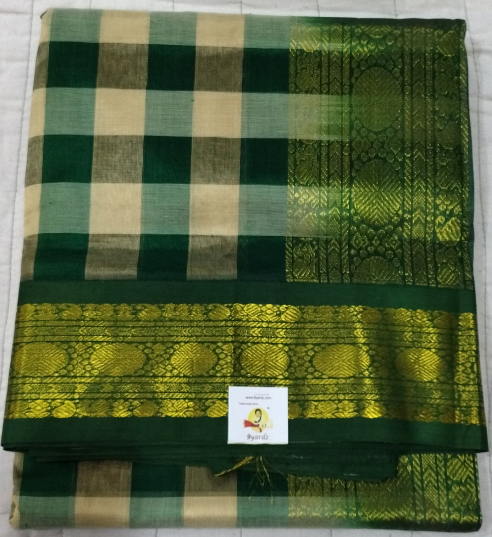 Pure silk cotton -Korvai 10yards madisar