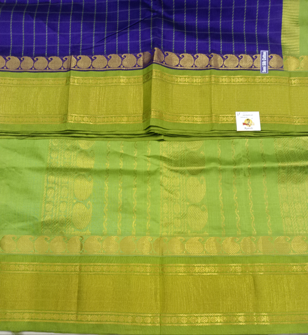 Semi silk Plain Korvai 6Yards