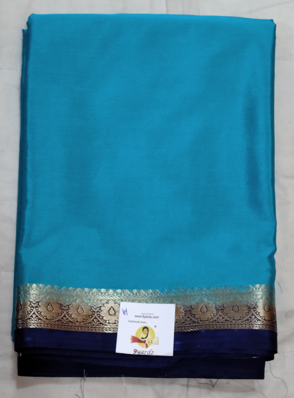 Synthetic Mysore silk 6yardz