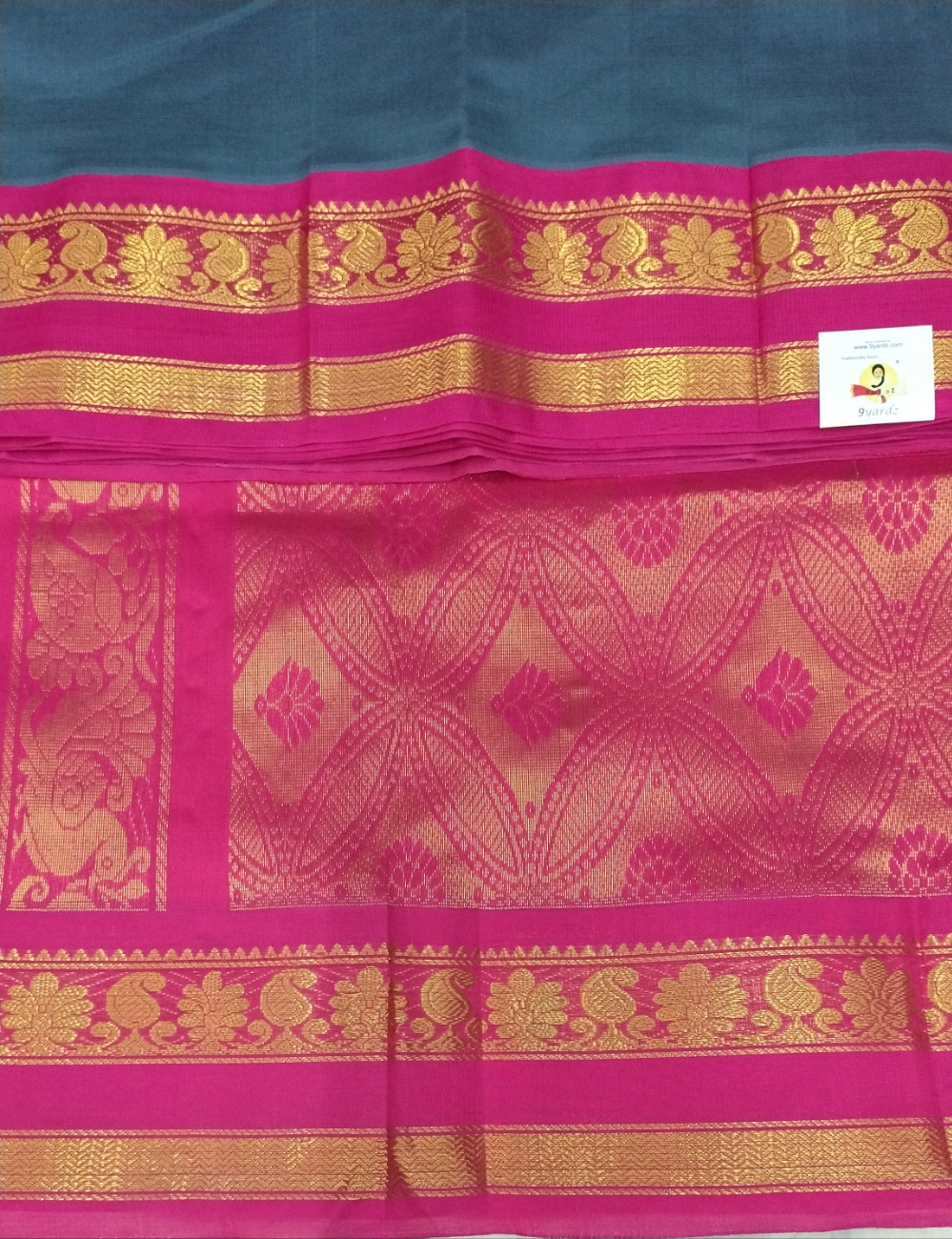 Semi silk Plain Korvai 6Yards