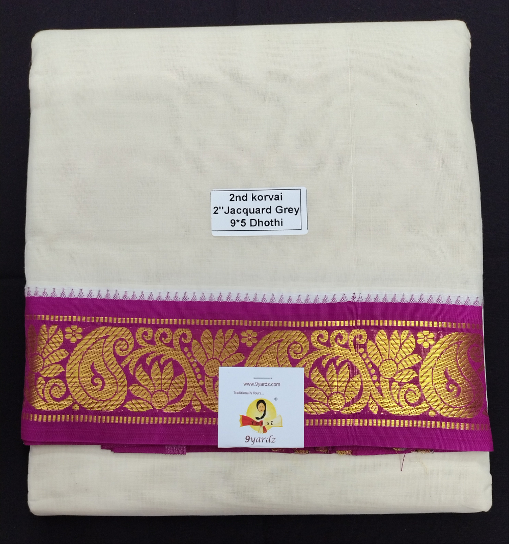 Pure cotton Muhurtham dhoti 9*5