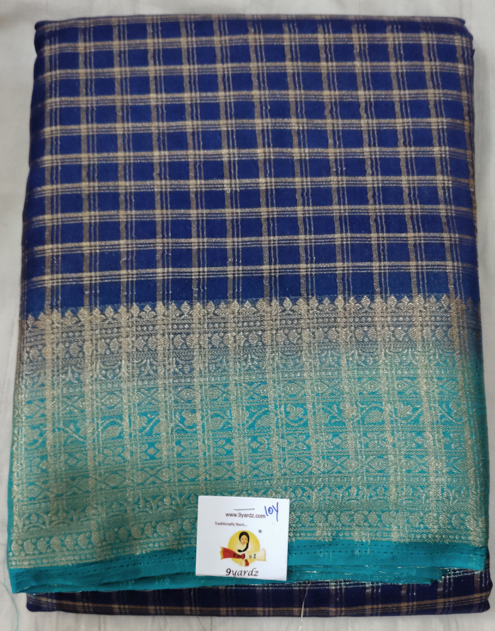 Mysore crepe silk checked (synthetic)