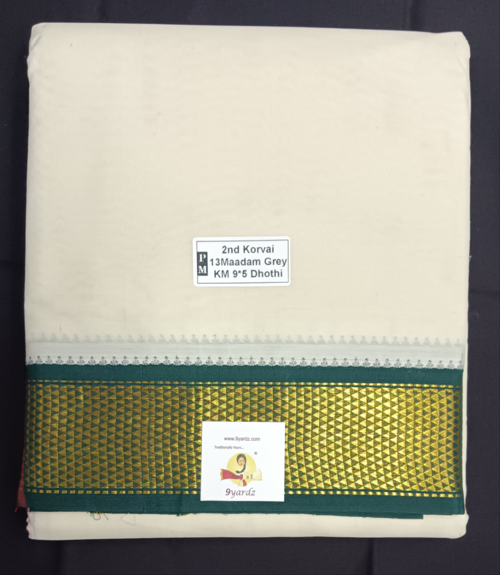 Pure cotton Muhurtham dhoti 9*5 13 maadampet KM