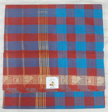 Chettinadu cotton checked 6 yardz