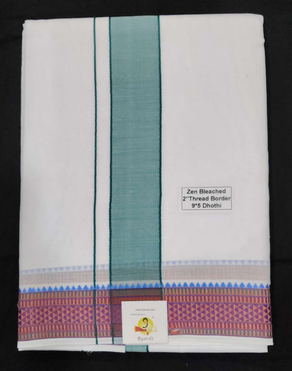 Cotton Dhothi Bleached 9*5