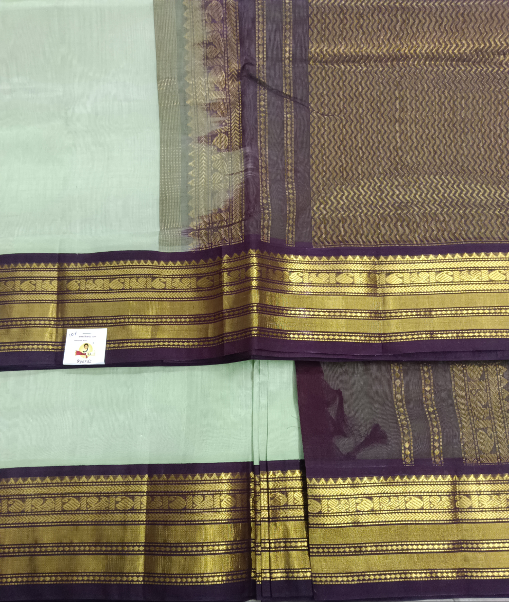 Pure silk cotton -Korvai 10yards madisar
