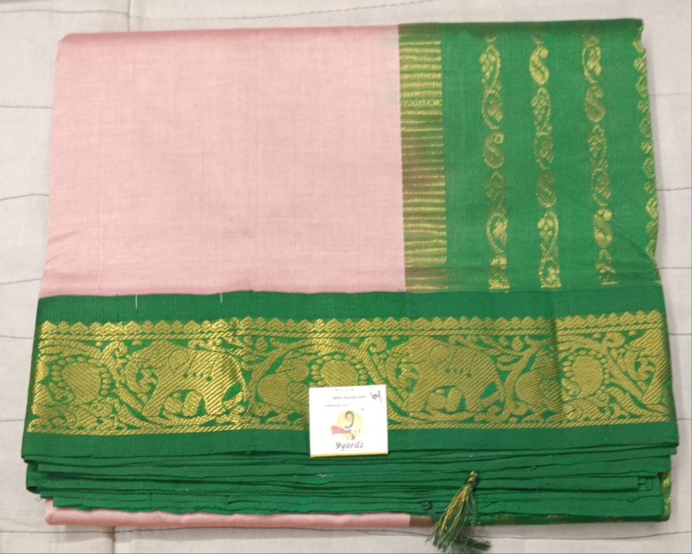 Semi silk Plain Korvai 6Yards