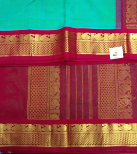 Pure silk cotton -Korvai 10yards madisar