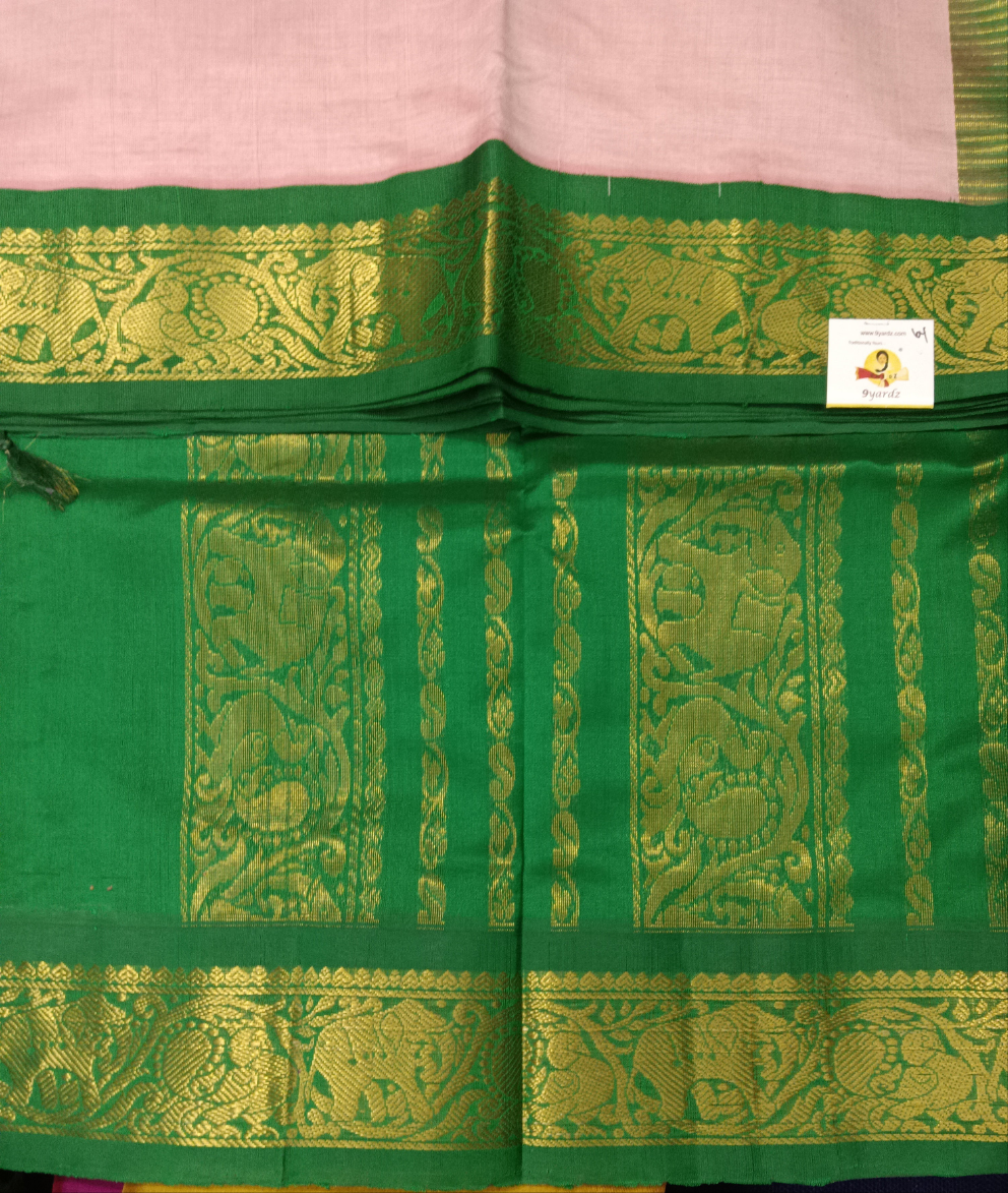 Semi silk Plain Korvai 6Yards