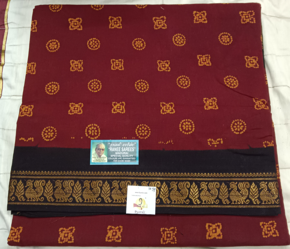 Ranee voyal saree 10.5yardz(9.5mtrs)