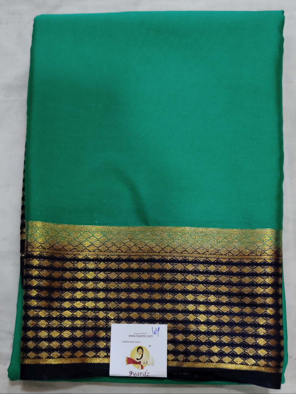 Synthetic Mysore silk 6yardz