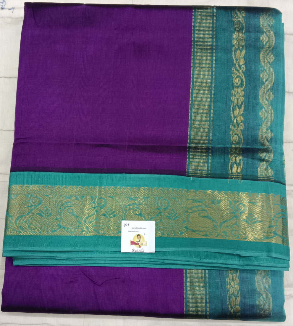 Pure silk cotton -Korvai 10yards madisar