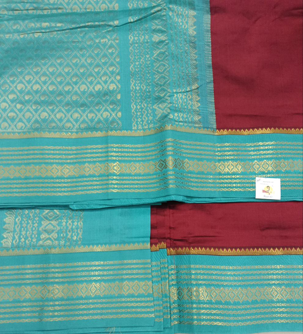 Semi Silk cotton Korvai Madisar