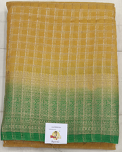 Load image into Gallery viewer, Mysore crepe silk checked (synthetic)