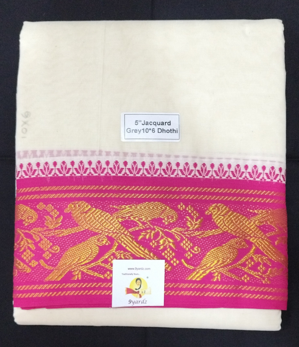 Cotton Dhothi Jacquard 10*6
