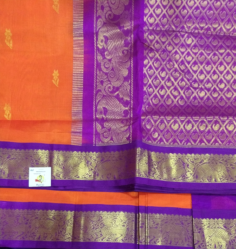 Pure silk cotton -Korvai 10yards madisar