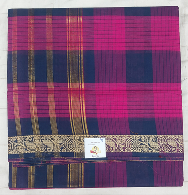 Chettinadu cotton checked 6 yardz