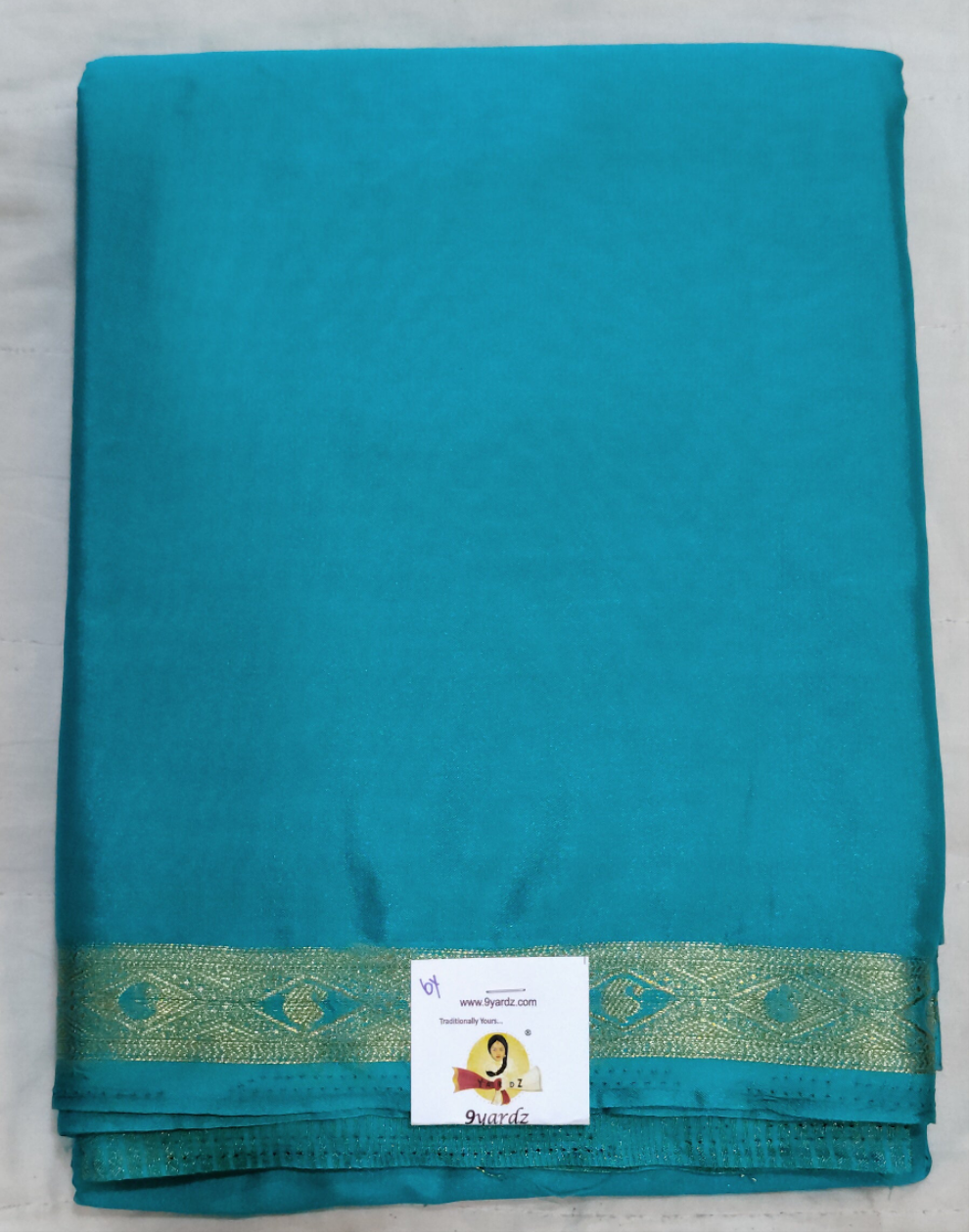 Synthetic Mysore silk 6yardz
