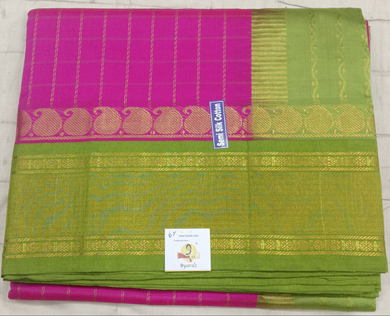 Semi silk Plain Korvai 6Yards