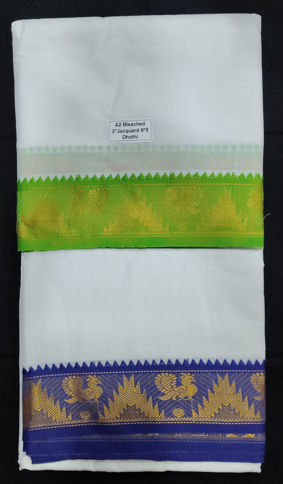Nagari Cotton Jacqurad  Dhothi 9*5