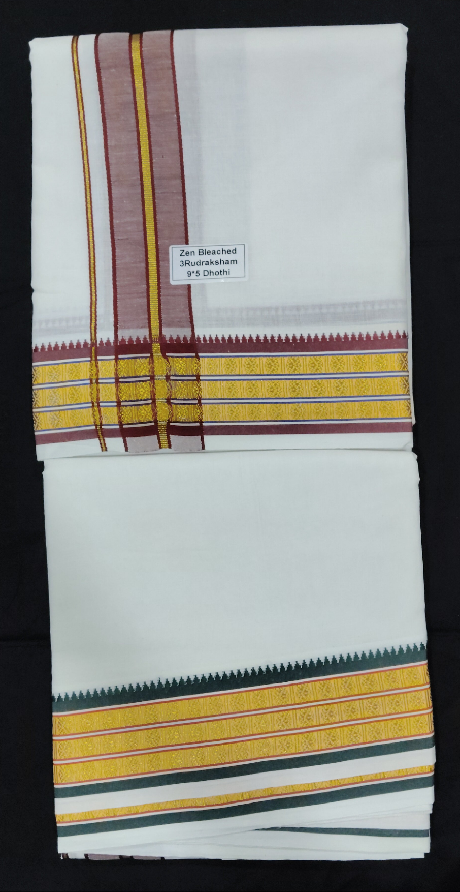 Cotton Dhothi Bleached 9*5