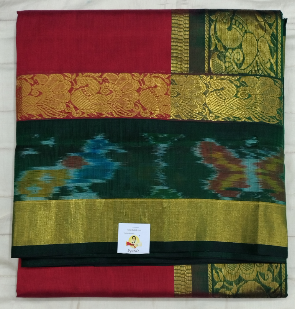 Korvai Silk Cotton Pochampalli 10yardz