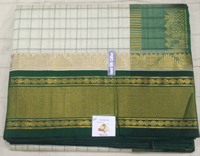 Semi silk Plain Korvai 6Yards