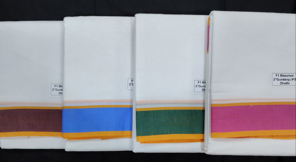 Nagari Cotton Dhothi Bleached 9*5