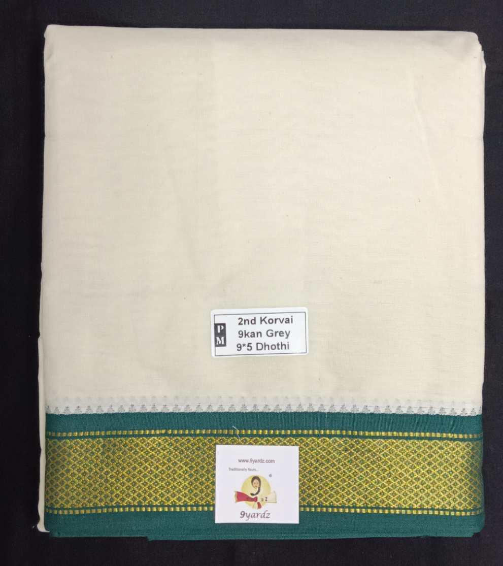 Pure cotton Muhurtham 9kann dhoti 9*5