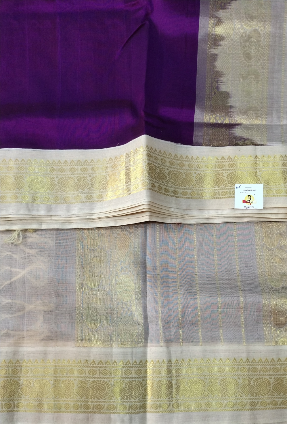Pure silk cotton -Korvai 10yards madisar