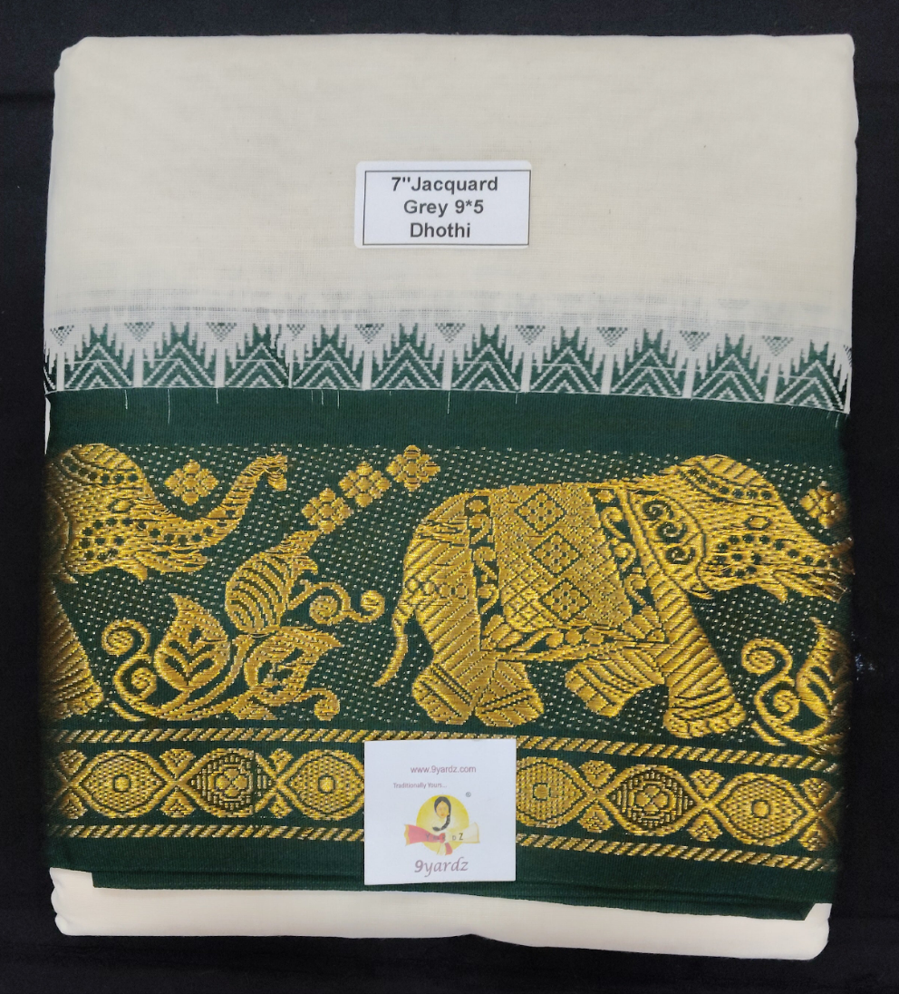 Cotton Dhothi Jacquard 9*5