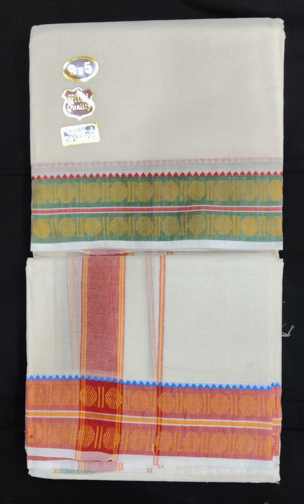 Nagari Cotton Jacqurad  Dhothi 9*5
