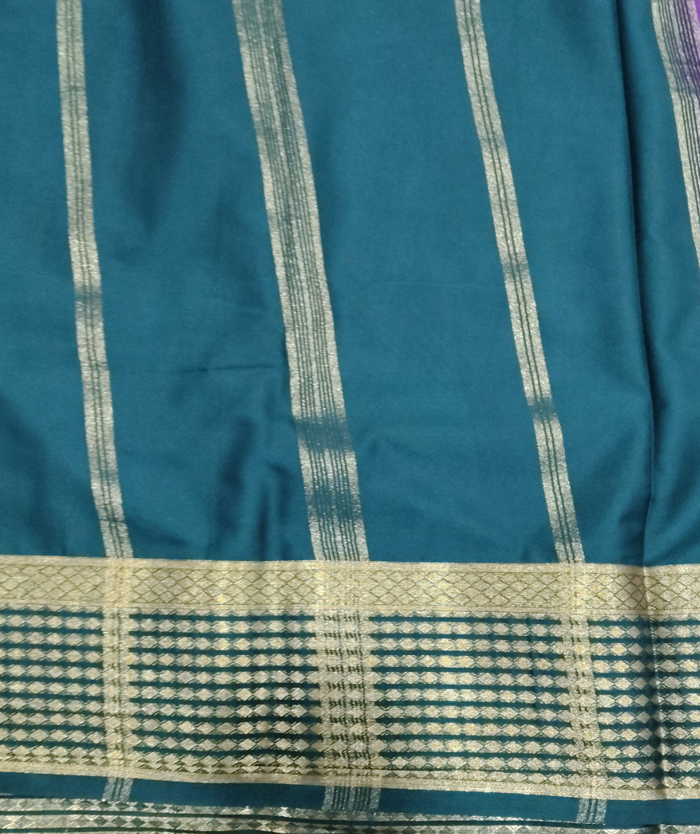 Synthetic Mysore silk 6yardz