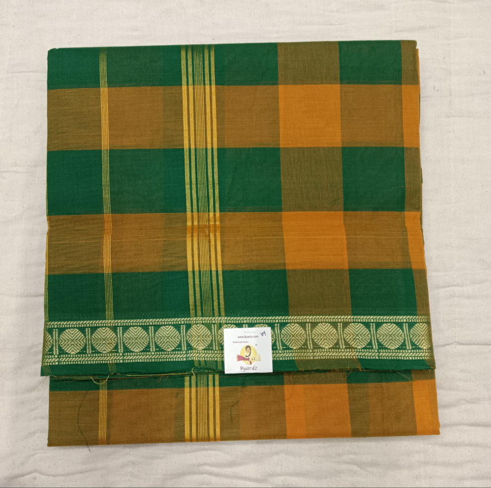 Chettinadu cotton checked 6 yardz