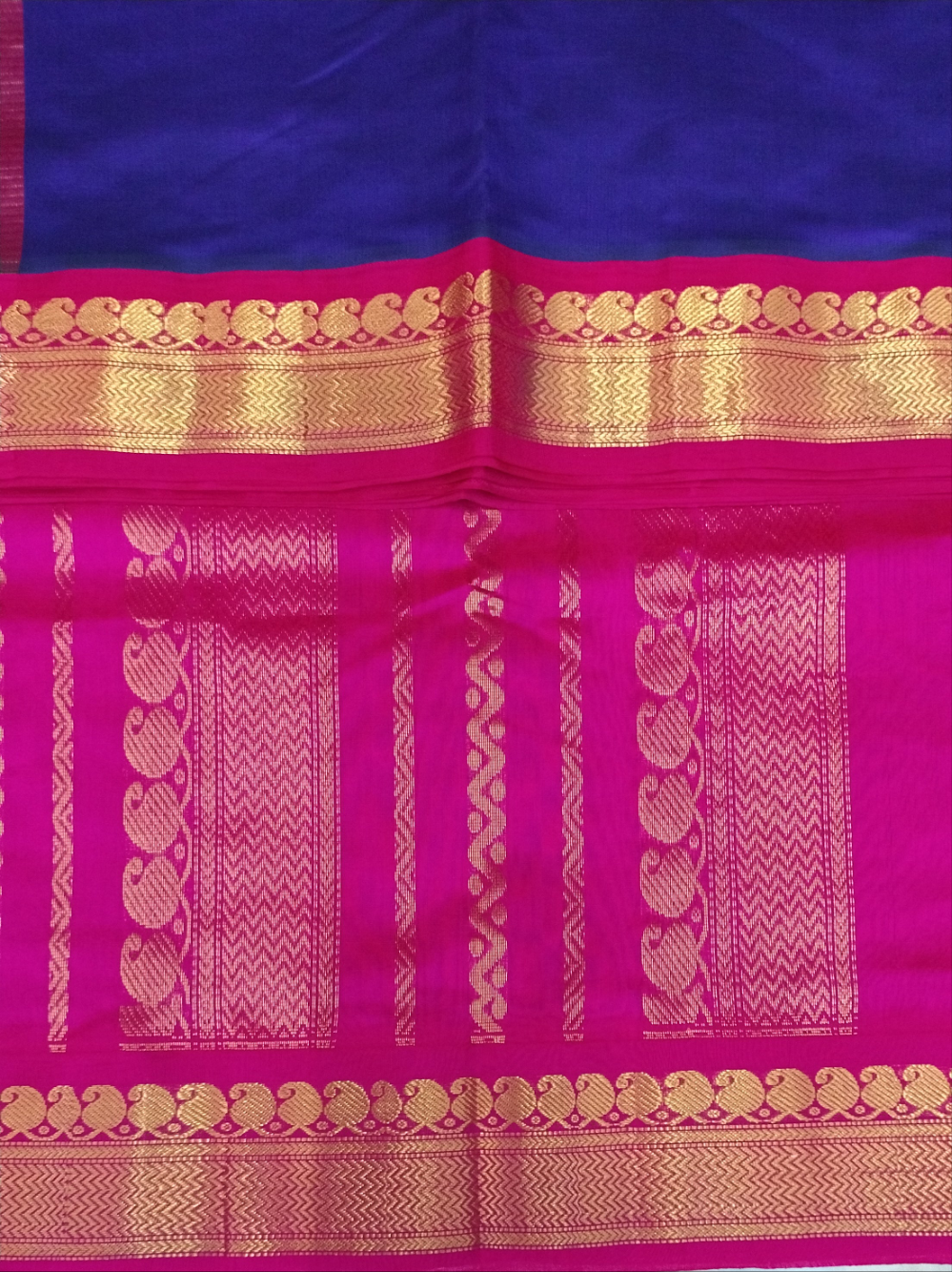 Semi silk Plain Korvai 6Yards