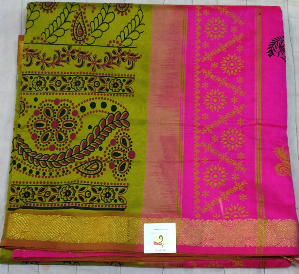 Semi Silk cotton printed 10yardz Madisar