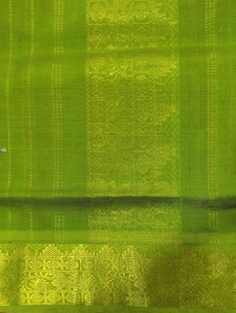 Pure silk cotton- palum pazhamum kattam with butta, 10yards (madisar)