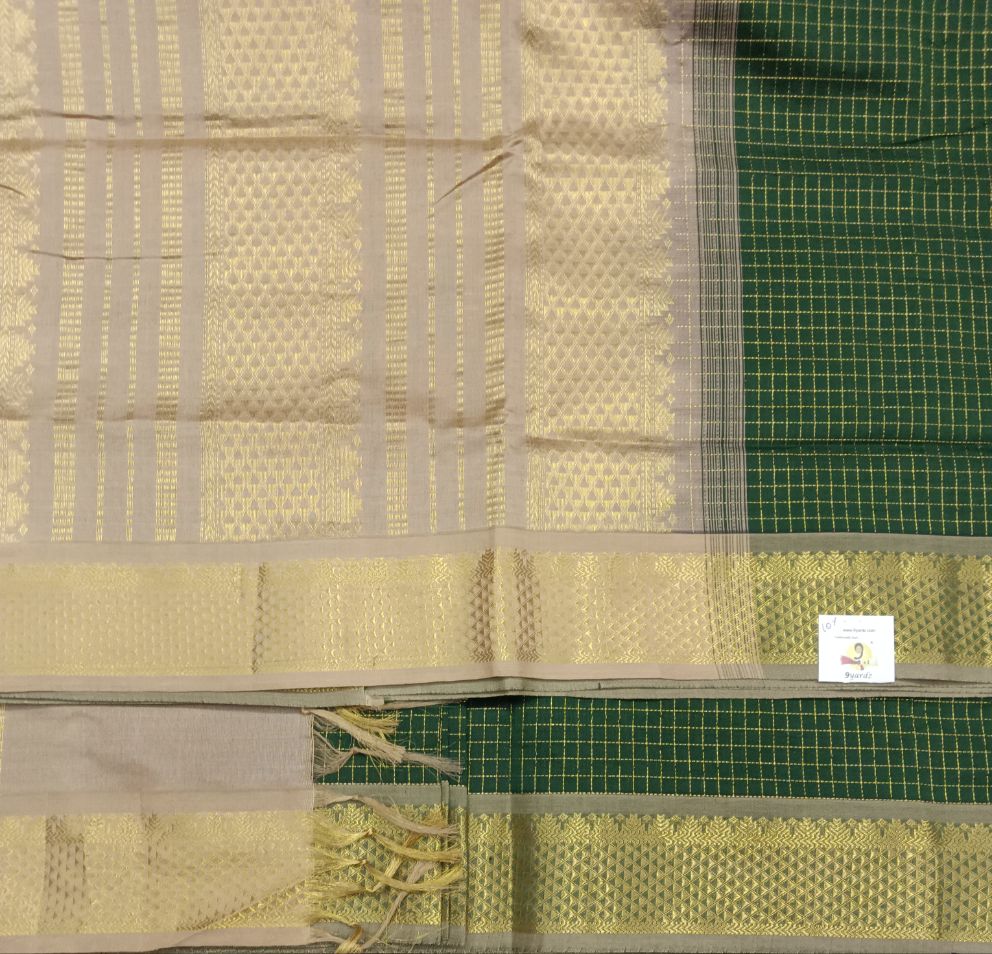 Semi Silk cotton Madisar Checked