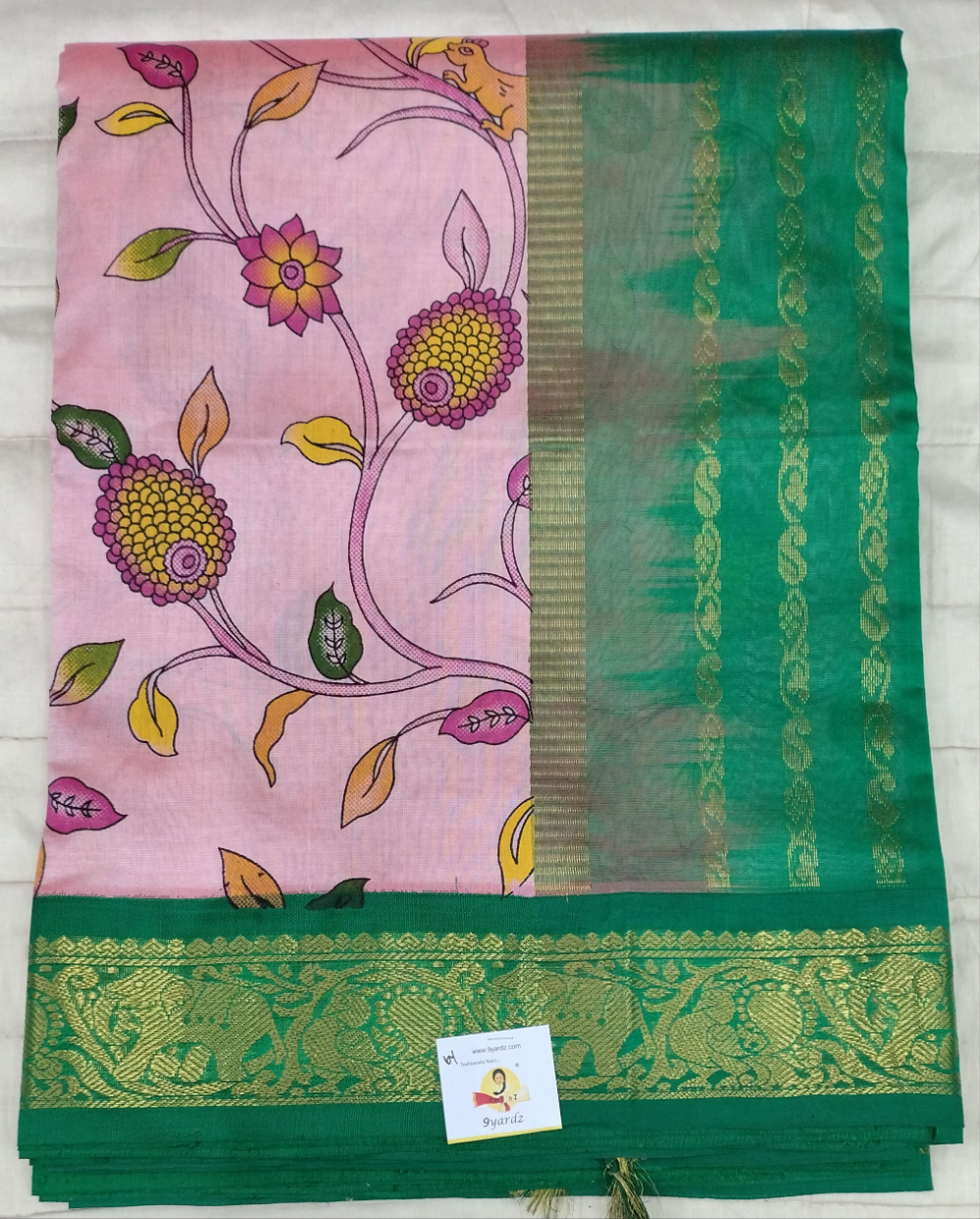 Semi silk Printed Korvai 6Yards