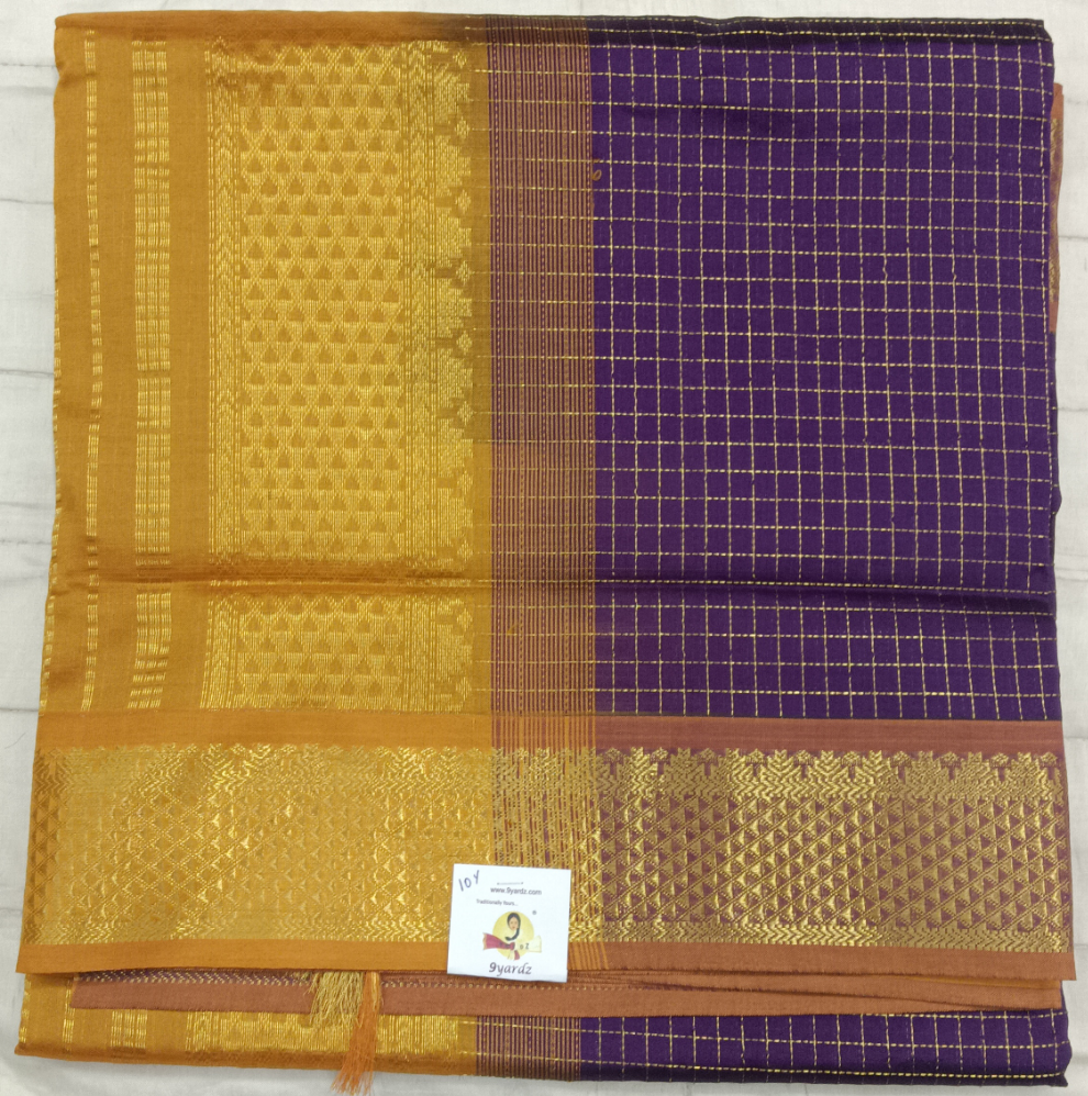 Semi Silk cotton Madisar Checked