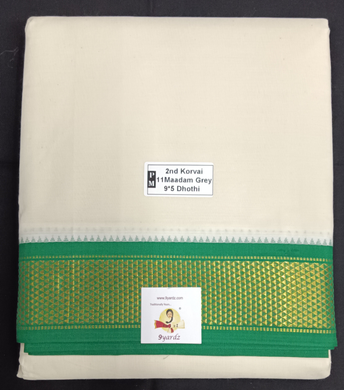 Pure cotton Muhurtham dhoti 9*5 11 maadampet