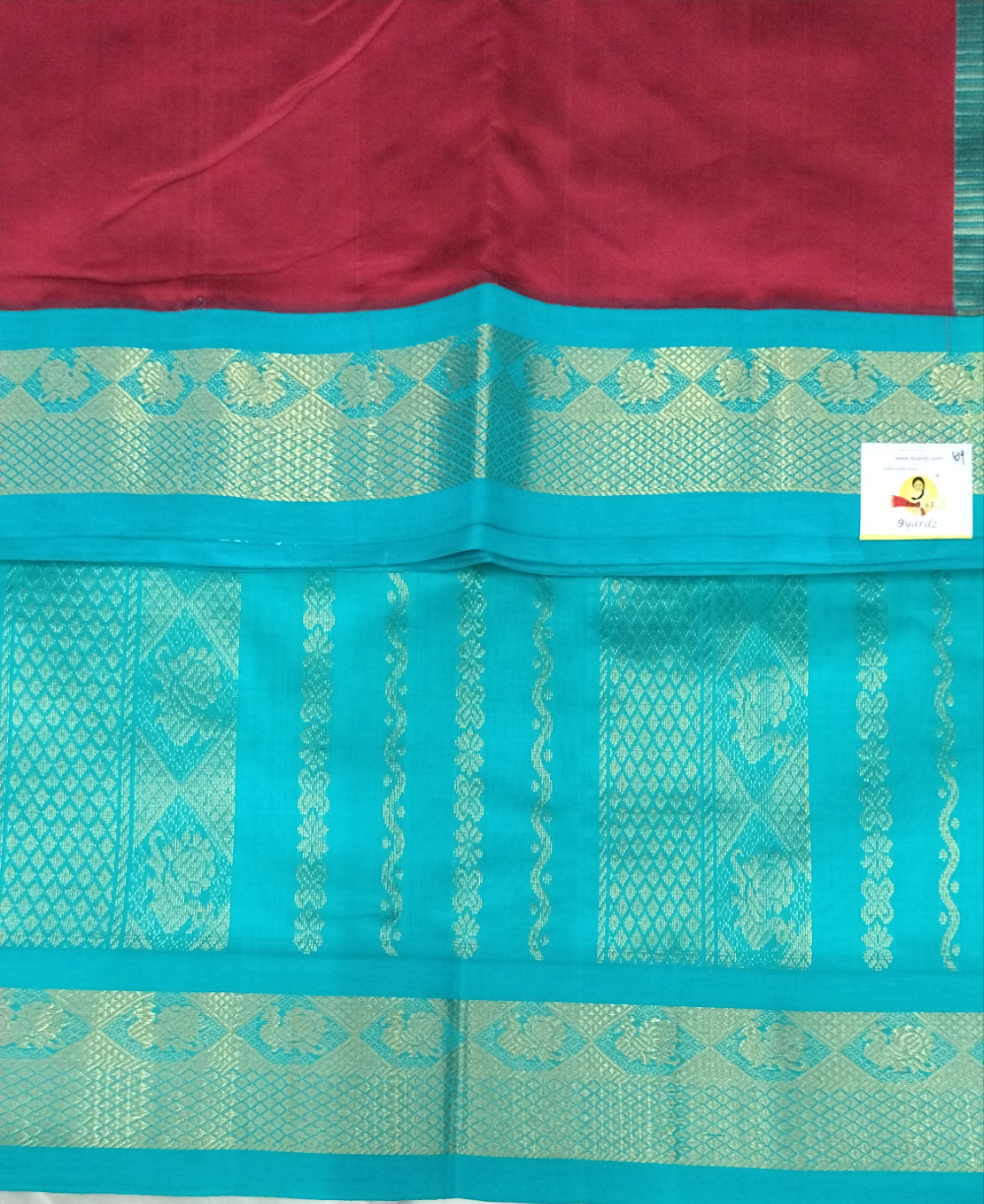 Semi silk Plain Korvai 6Yards