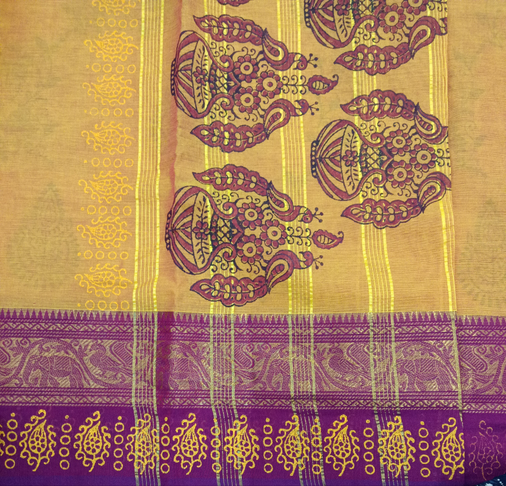 Arupukottai cotton Printed 10 yards madisar