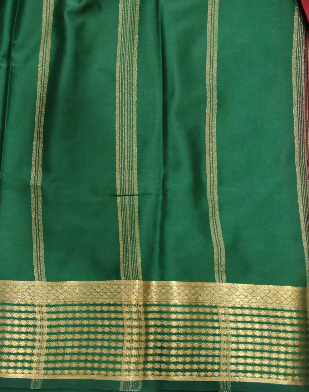 Synthetic Mysore silk 6yardz