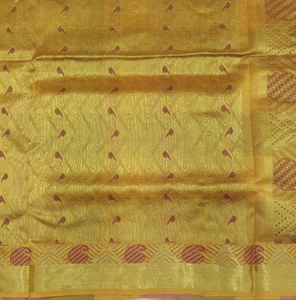 Pure silk cotton- pazhum pazhamum kattam with butta, 10yards (madisar)